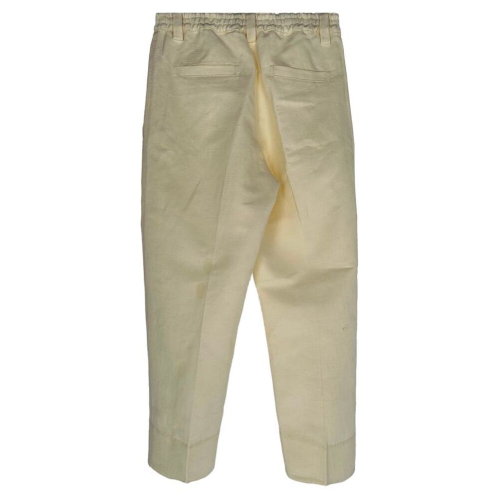 Loro Piana Capri Pants in Ivory Linen